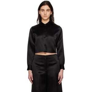 Theory Cropped‎ Satin Shirt Size Large